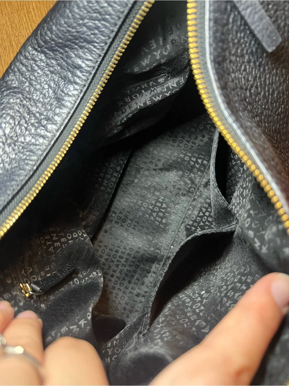 Kate Spade Prospect Place Kaia Hobo Black Pebbled Leather Shoulder Bag Purse